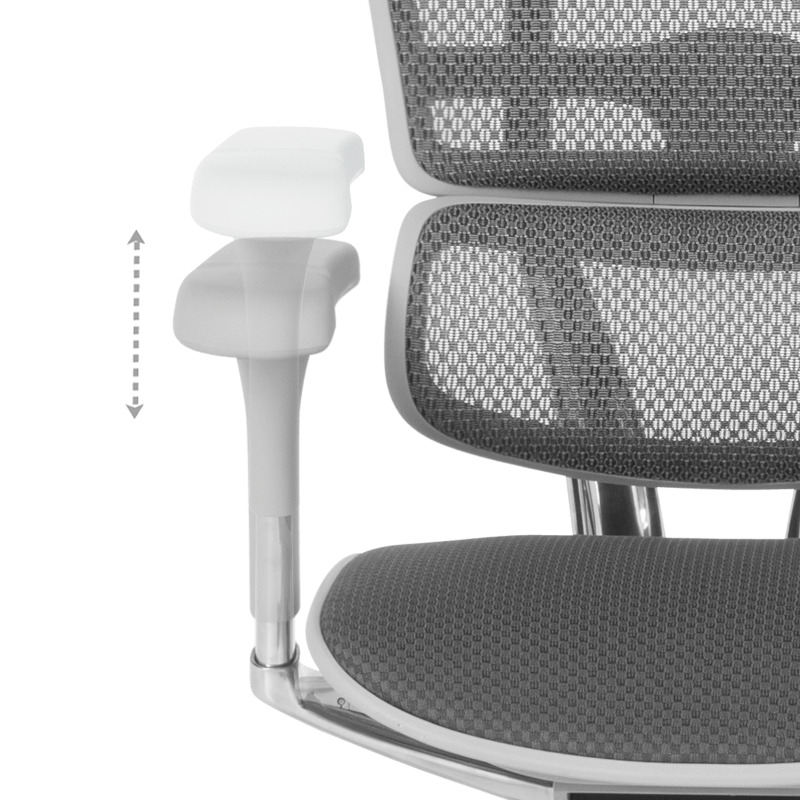 Ергономичен стол Ergohuman Elite 2 дамаска сив-сива рамка